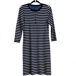 Ralph Lauren Lauren Jeans Co Navy Striped Shirt Dress